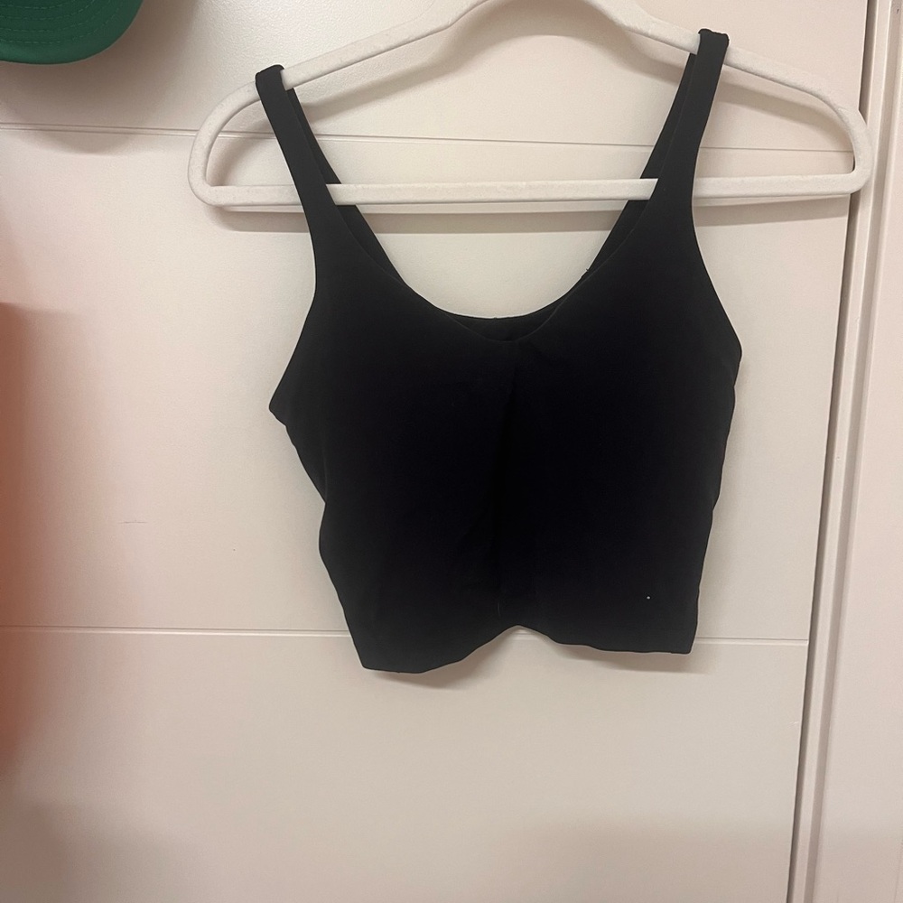 Black Cropped Tank Top